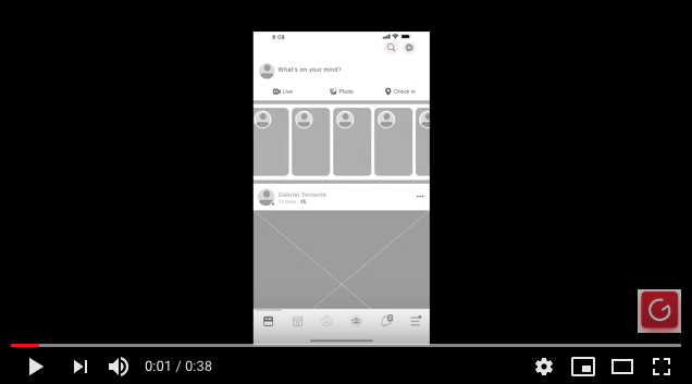 Gabriel Teniente Mobile Redesign Clone UX UI Facebook iOS